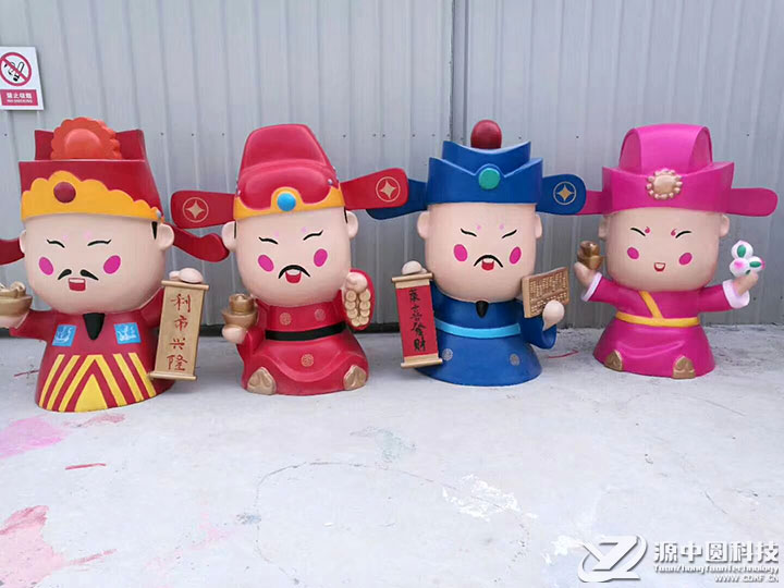 卡通財(cái)神雕塑定制